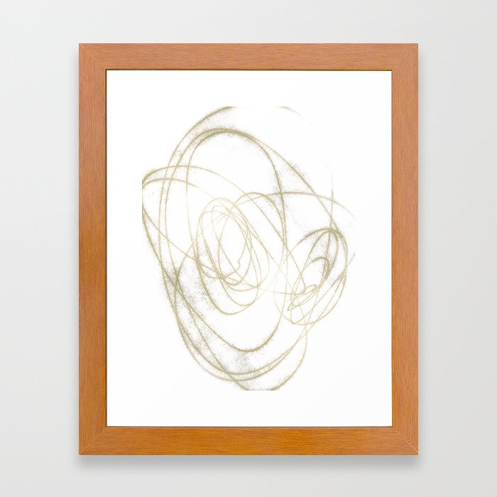 700x700 Beige And Brown Minimalist Abstract Line Drawing Framed Art Print