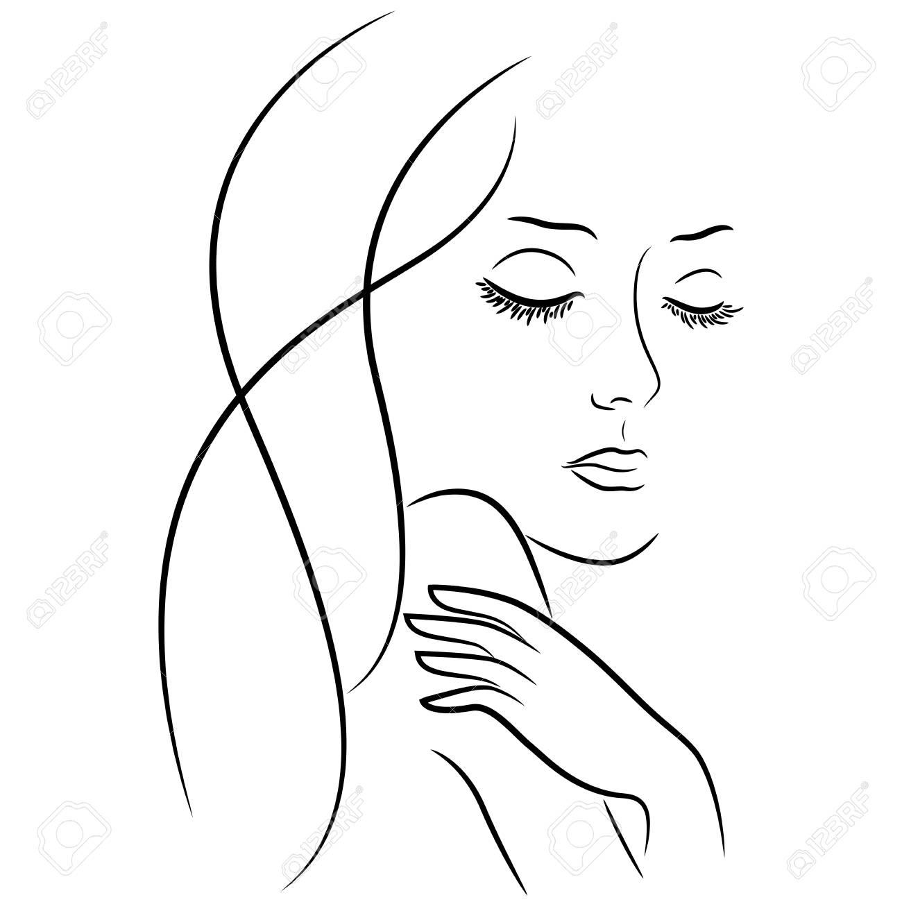 1300x1300 Face Lineart Abstract Line For Free Download