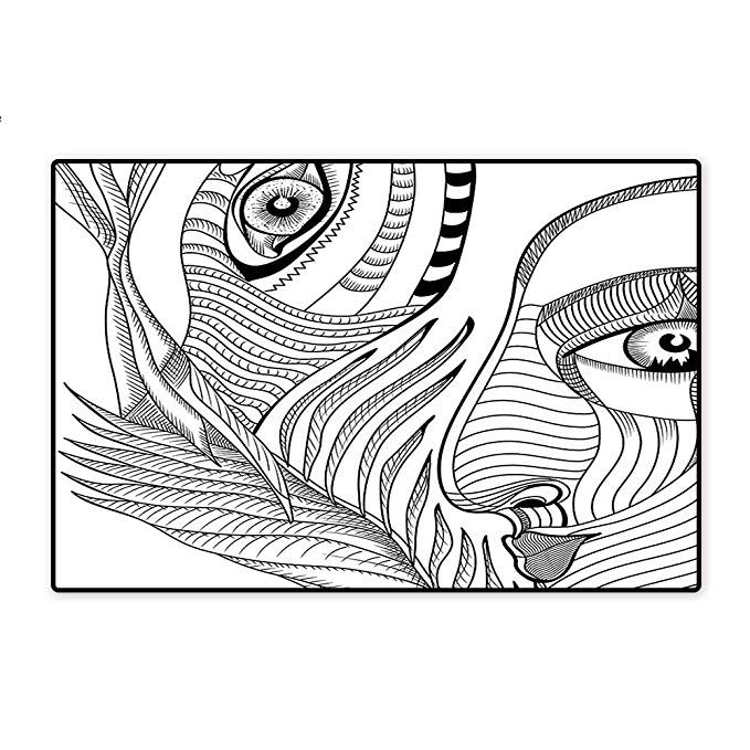 679x679 Kid Non Slip Rug Pad Collage With Freehand Drawings