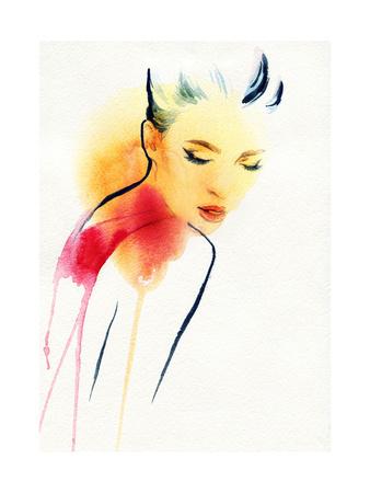 338x450 Abstract Woman Portrait Art Print