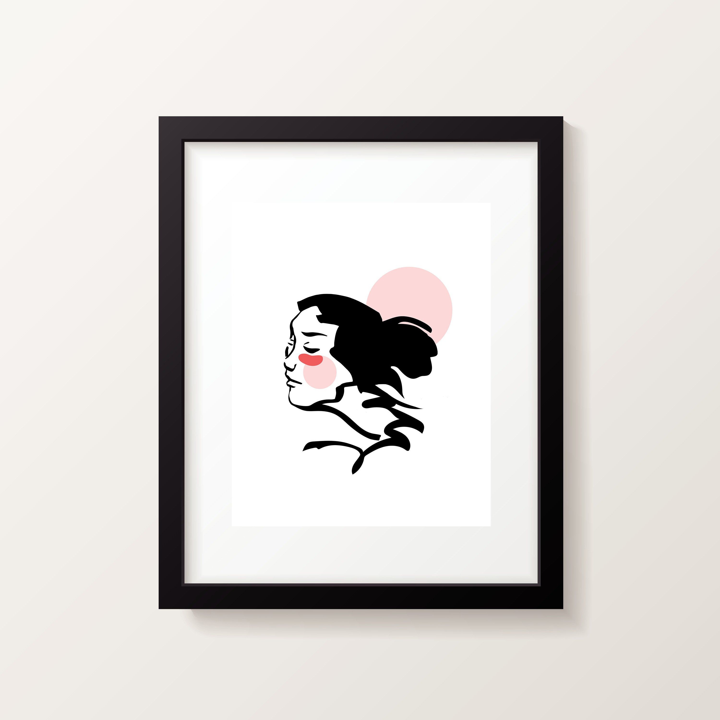 3000x3000 abstract face, abstract portrait, line art drawing, face drawing