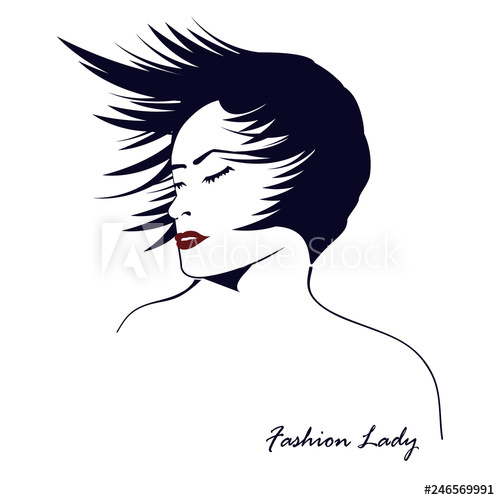 500x500 Abstract Portrait Of A Young Romantic Woman Model Face