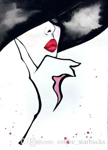 370x512 Woman Silhouette Wall Art Room Decor Lady