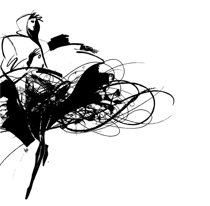 700x687 Abstract Sketch Of Woman Sticker We Live To Change