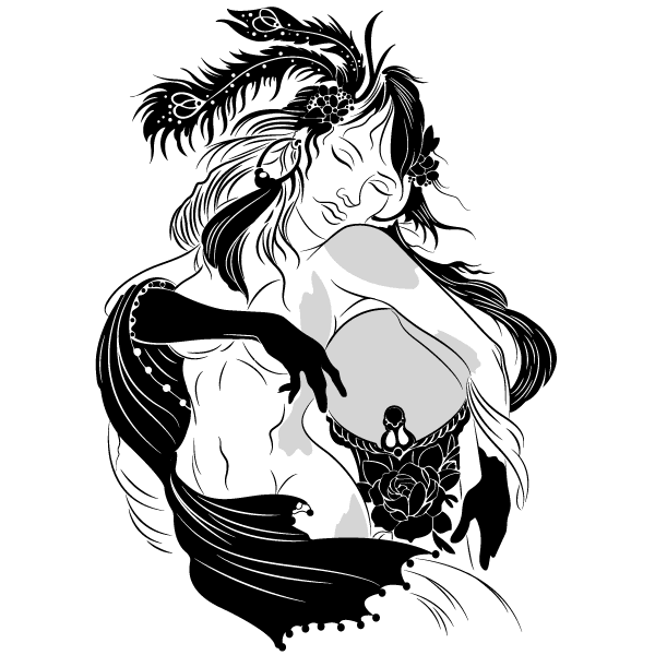 600x600 Abstract Woman Art Vector Design