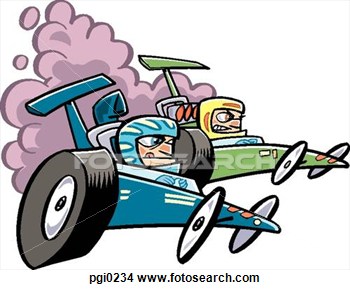350x290 Drawing On A Go Kart Clipart