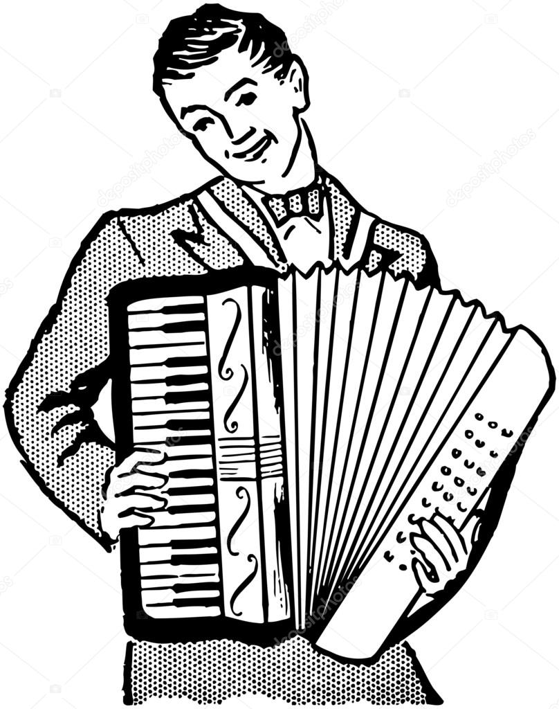 808x1024 Accordion Drawing Free Download