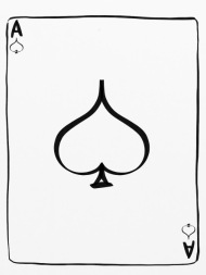 190x253 Ace Of Spades Black Poker Star Texas Holdem Cards Pillowcase