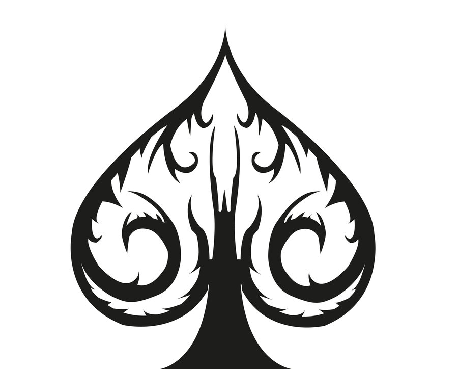 900x724 Spade Drawing Tribal For Free Download
