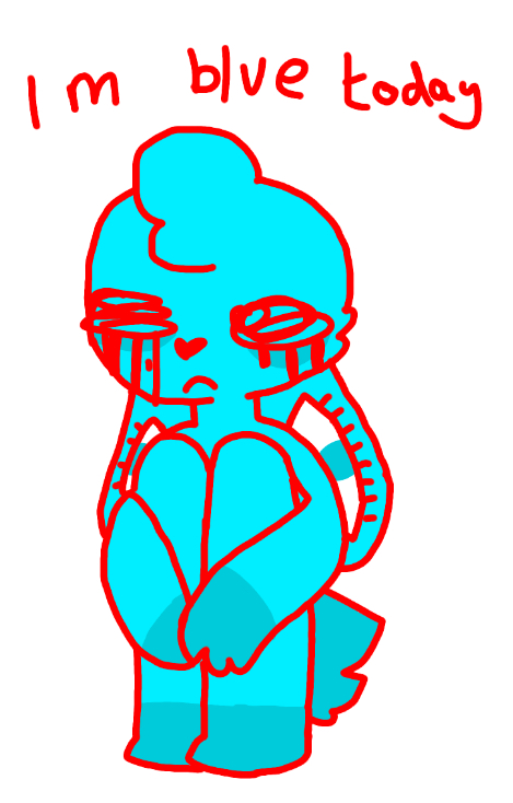 469x734 Blue Sad Bunny Anthro Anthropomorphic Drawing