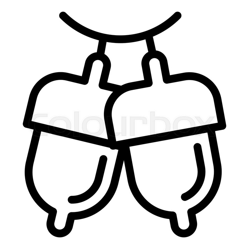 800x800 Acorn Line Icon Oak Vector Stock Vector Colourbox
