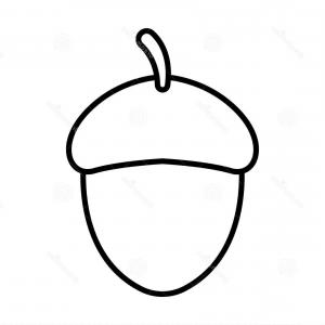 Acorn Line Drawing | Free download on ClipArtMag