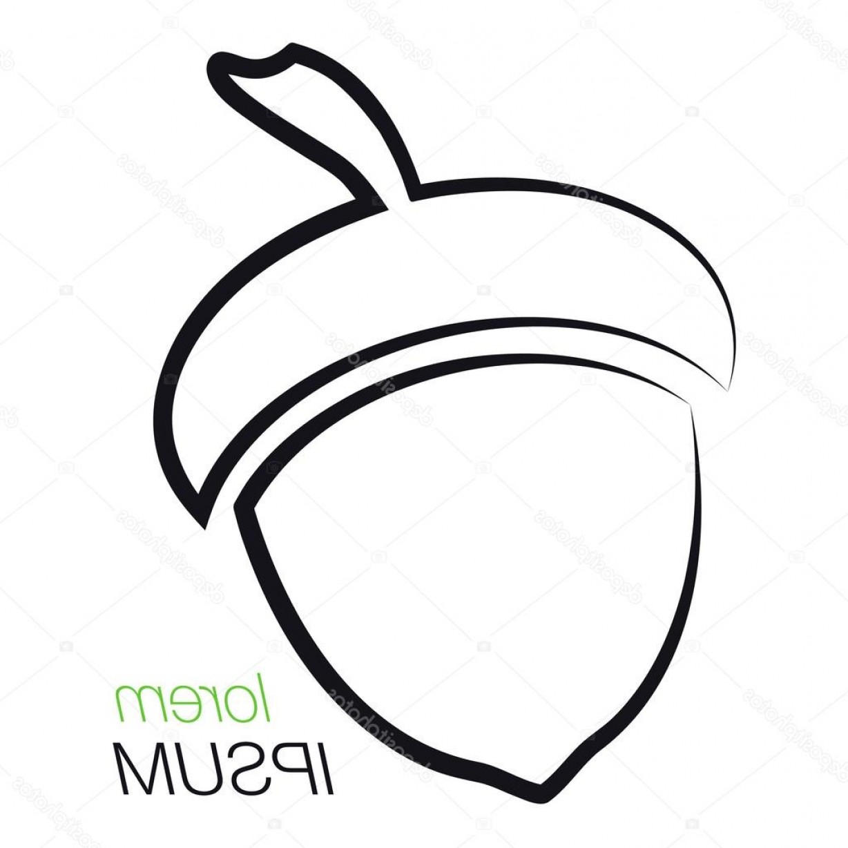 1228x1228 stock illustration acorn logo outline acorn template soidergi