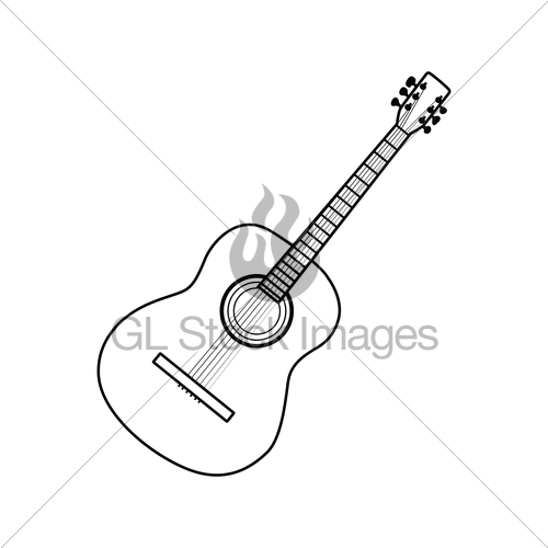 500x500 Icon Of Acoustic Guitar Gl Stock Images