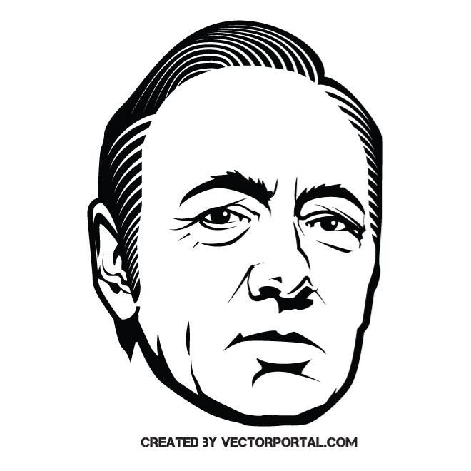 660x660 Actor Kevin Spacey Vector Illustration Celebrity Vector