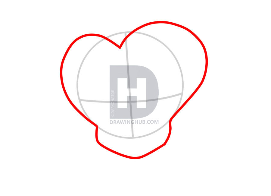 900x650 How To Draw A Valentine Skull, Step