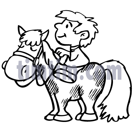 474x481 Free Drawing Of Horse Pony Ad Boy Bw From The Category Farm