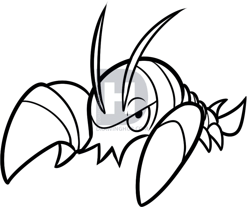 853x714 How To Draw Clauncher, Step