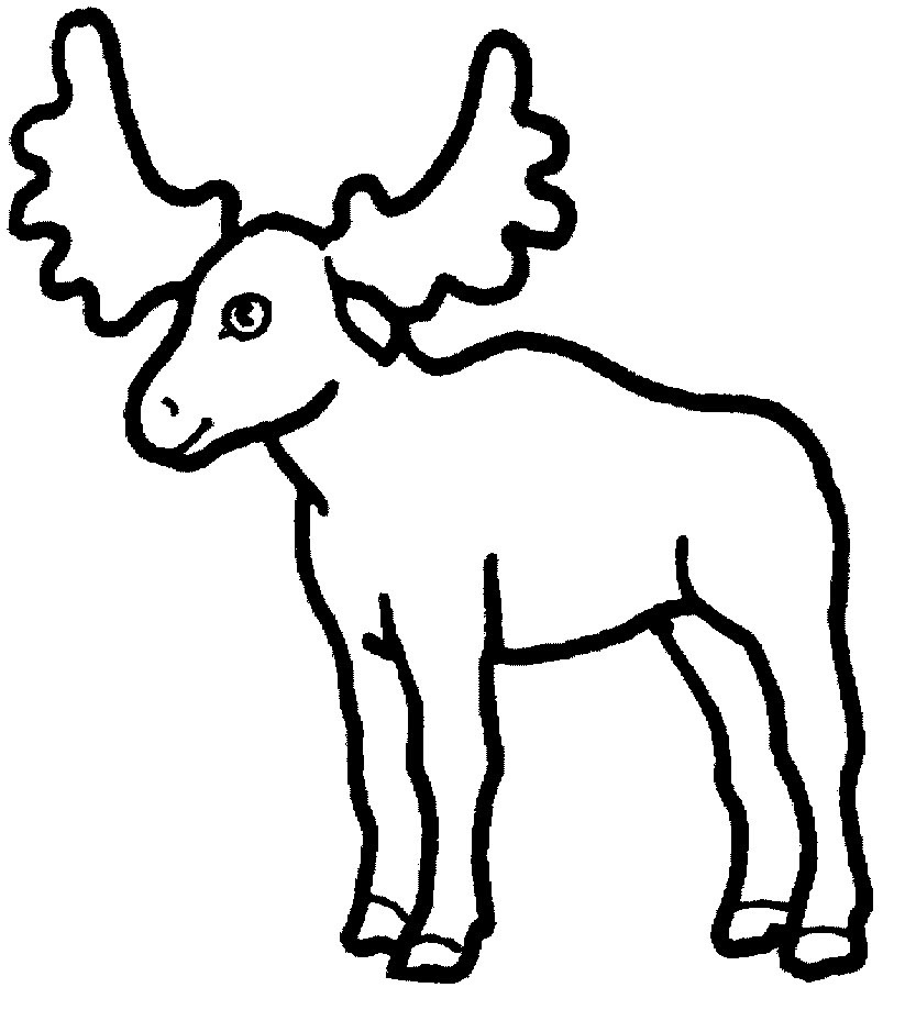 823x939 Moose Drawing Free Download
