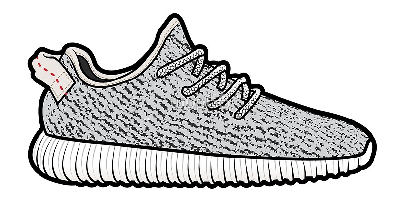 800x401 Reverse Drawing Yeezy Adidas Boost For Free Download