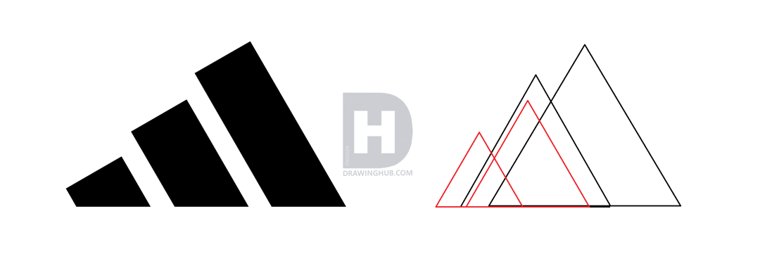 1080x395 How To Draw The Adidas Logo, Step