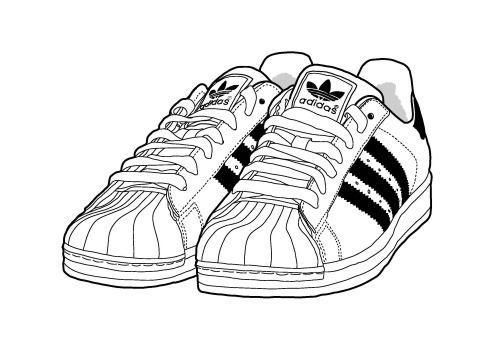 500x354 Adidas Superstar Illustration