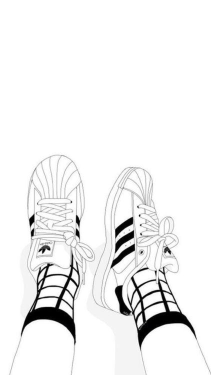 422x750 Adidas Tumblr Girl Drawing