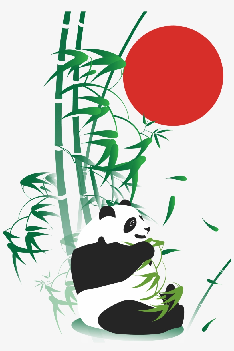 820x1228 Giant Panda Bamboo Drawing Adobe Illustrator