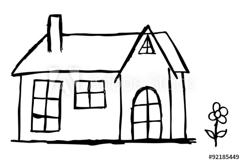 500x334 Hand Draw Sketch Of House