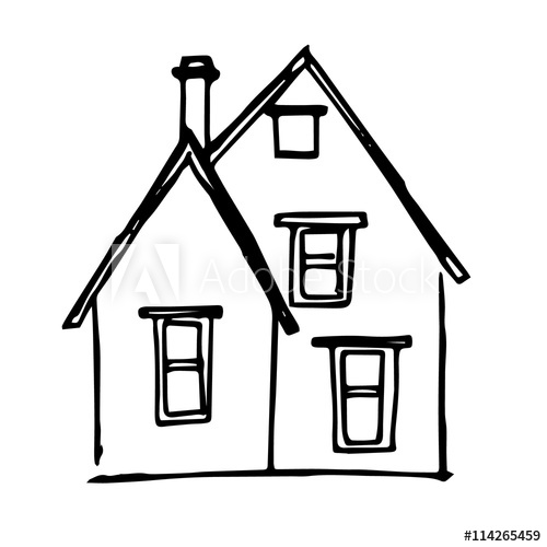 500x500 House Child Drawing