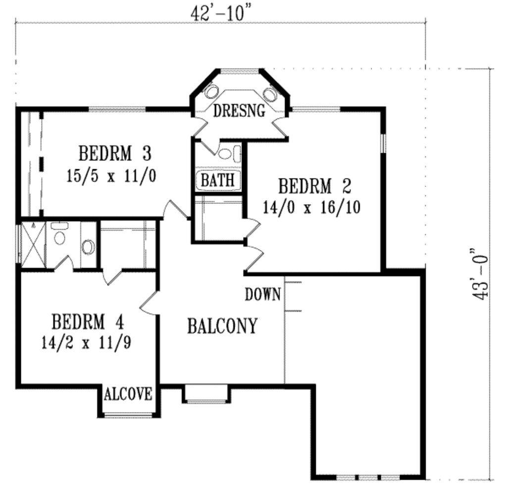 1024x980 adobe southwestern style house plan