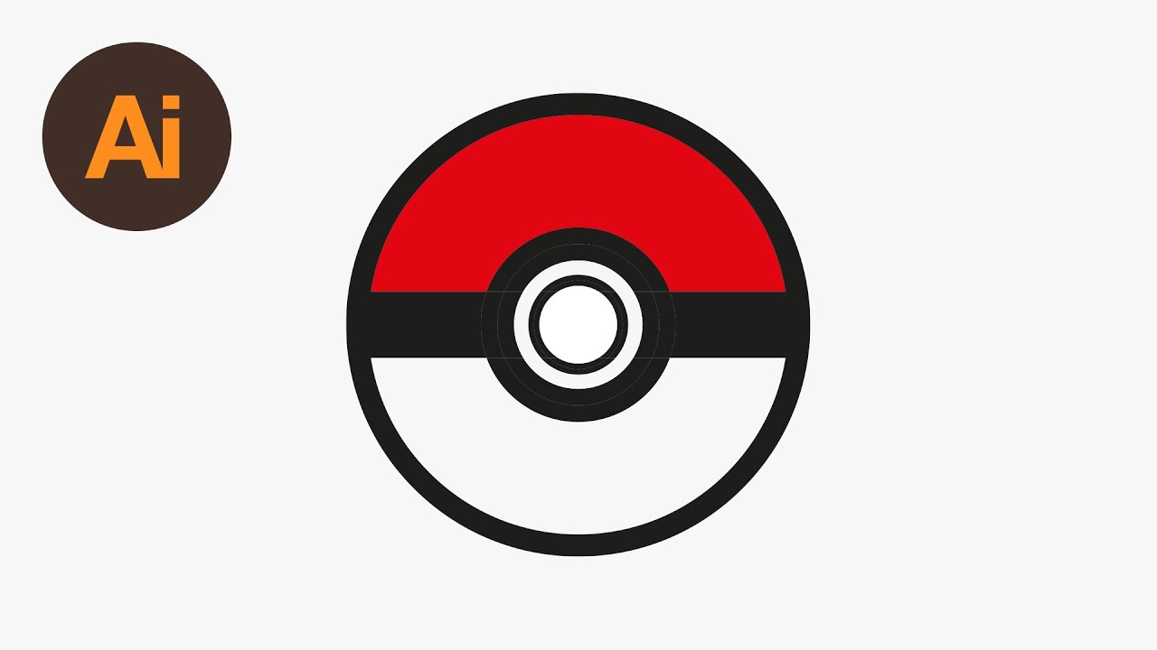 1280x720 Learn How To Draw A Pokeball Icon In Adobe Illustrator Dansky