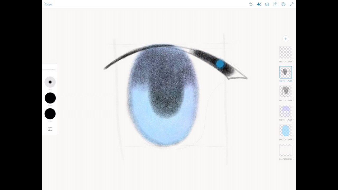 1280x720 Speed Paintingmanga Eyes Drawing In Adobe Photoshop Sketch