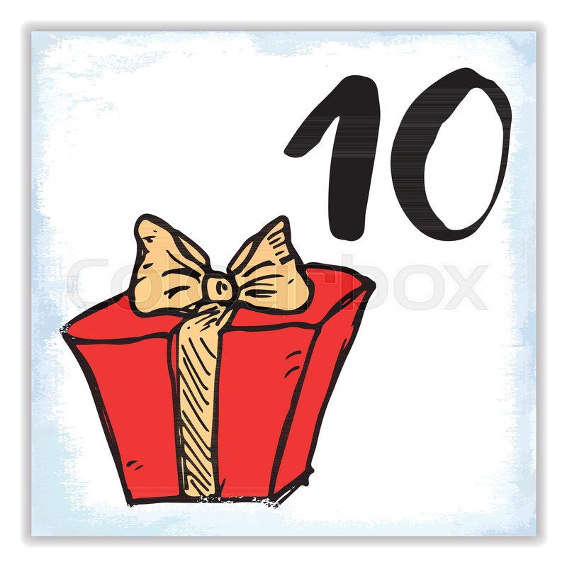 800x800 Christmas Advent Calendar Hand Drawn Stock Vector Colourbox