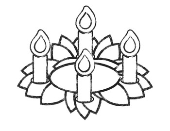 350x270 Advent Coloring Pages Ornaments And Words