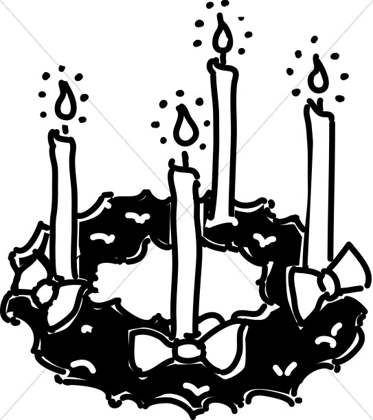 543x612 Clipart Of Advent Wreath