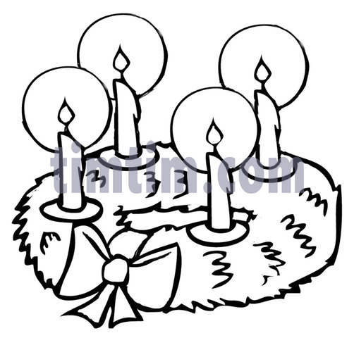502x480 Free Drawing Of Advent Wreath Bw From The Category Christmas