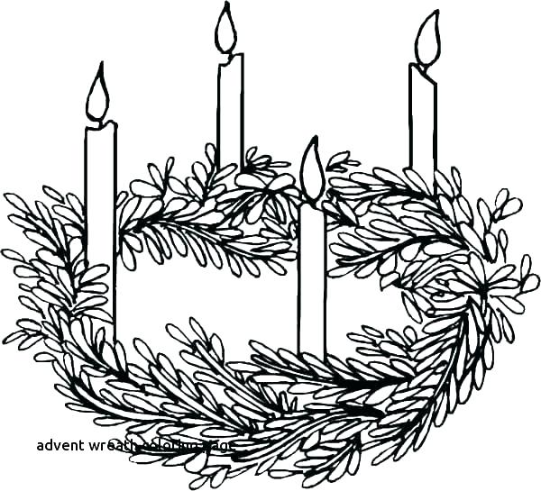 600x545 Wreath Coloring Pages Advent