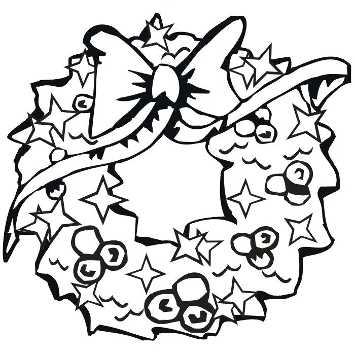 700x700 Wreath Coloring Pages Merry Free