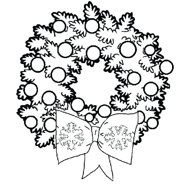 600x600 Christmas Wreath Coloring