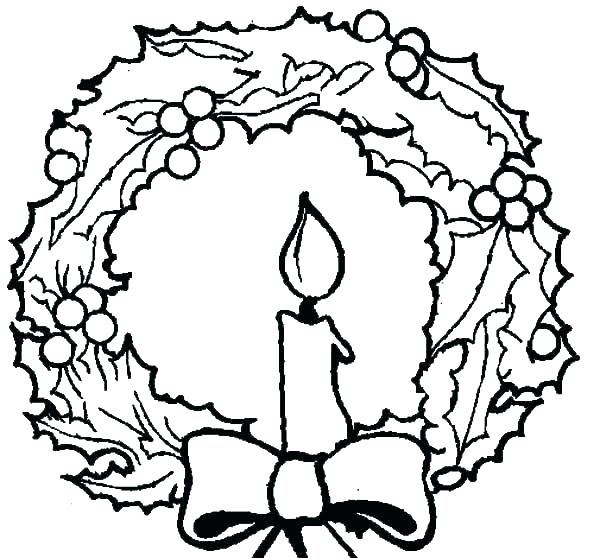 600x558 Advent Coloring Pages Wreath Candle Sheet Colouring W