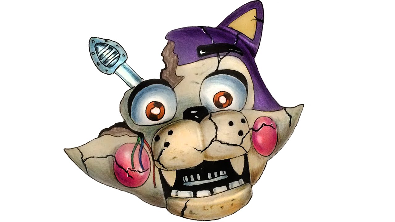 1280x720 Drawing Withered Candy Cat From Fnac Preview Facedrawer