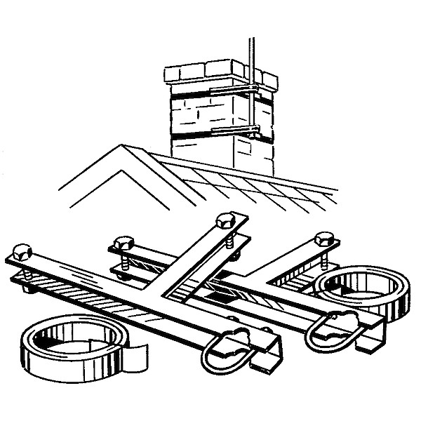 600x600 aerial mast chimney bracket clas ohlson