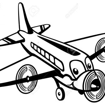 336x336 Airplane Ticket Drawing Free Cad Aeroplane Coloring Clipart