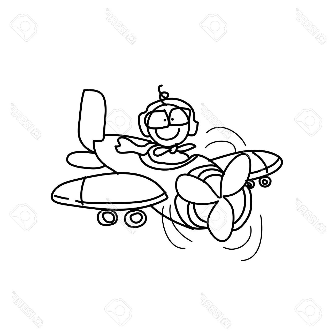 1300x1300 Huge Collection Of 'airplane Drawing Cartoon' Download More Than
