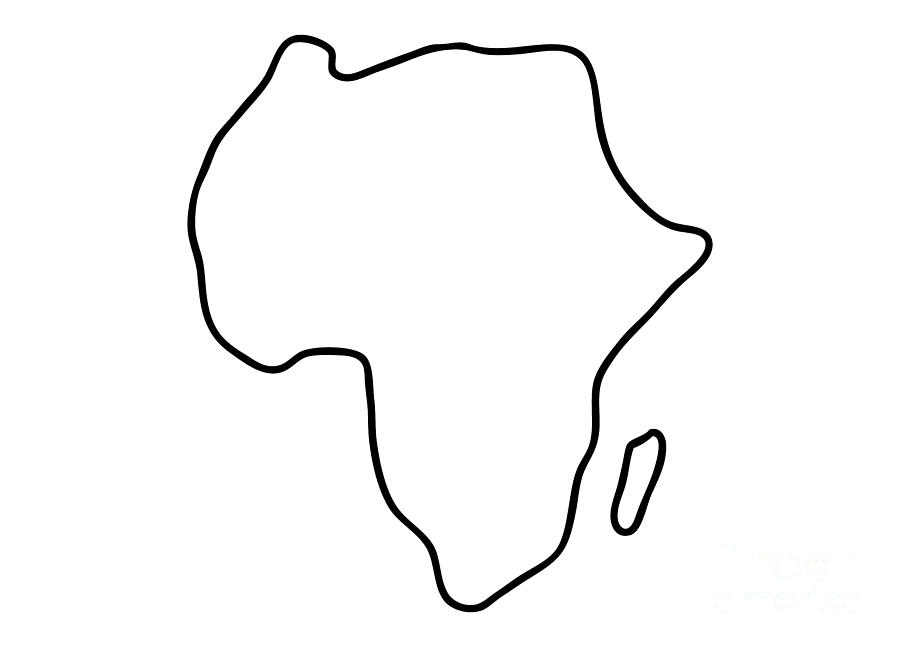 900x647 Africa African Continent Map Drawing