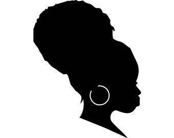340x270 African American Woman Silhouette Clip Art