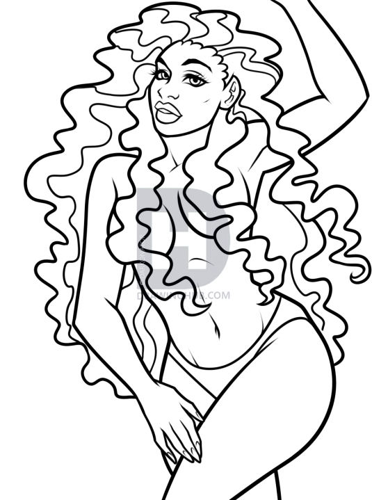 535x719 drawing an african american, african american woman, step