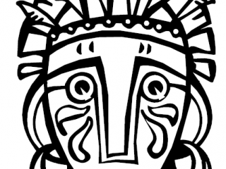 320x240 Printable African Masks African Mask Drawing