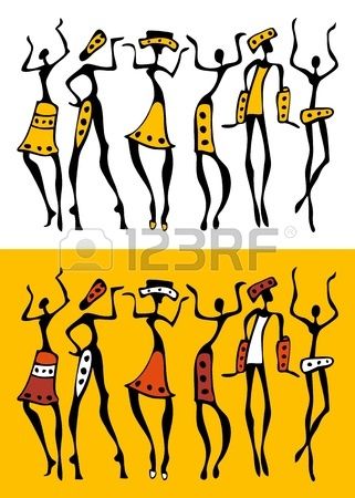 321x450 Stock Vector In Colorful African Art Paintings, African